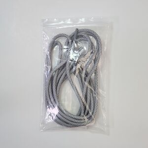 47" Inch REFLECTIVE WHITE ROUND THIN REPLACEMENT SHOELACES ROPE SNEAKERS 120CM